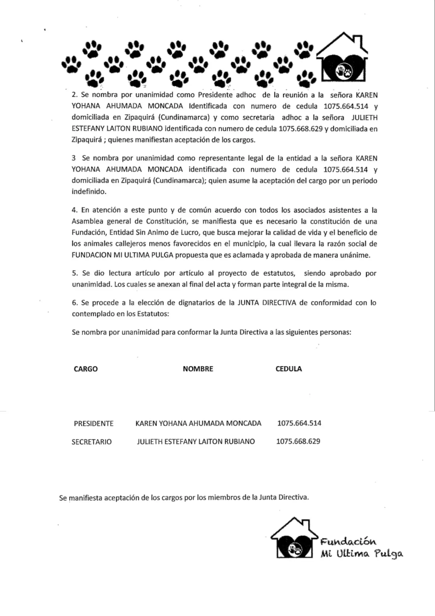 Acta de Constitución - Página 3