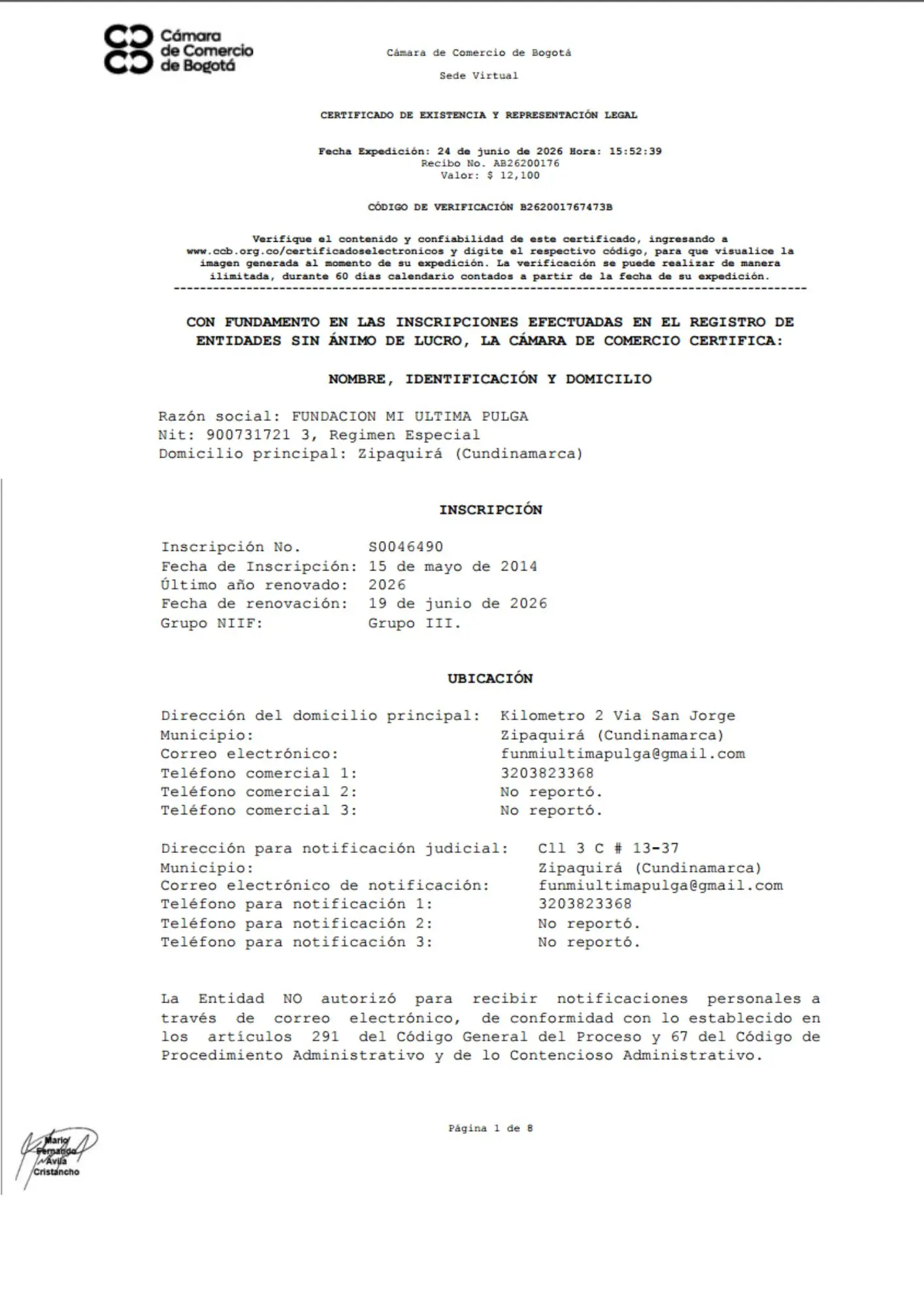 Cámara de Comercio - Página 1